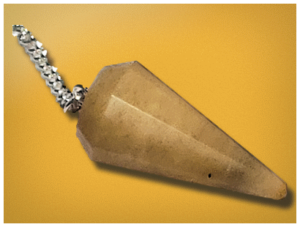 Golden Quartz Crystal Pendulum
