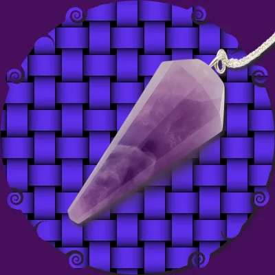 Amethyst Crystal Dowsing Pendulum.
