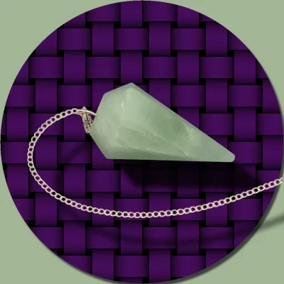 Aventurine Green Crystal Pendulum.
