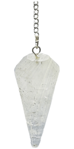 Clear Quartz Crystal Pendulum with Chain