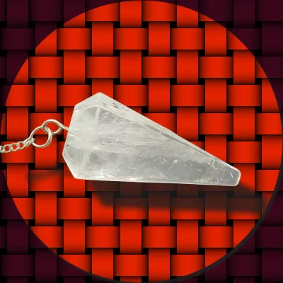 Clear Quartz Crystal Pendulum.
