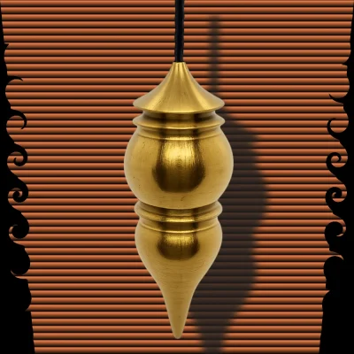 Double Mermet Brass Pendulum with Witness Chamber.