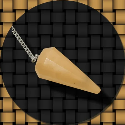 Gold Quartz Crystal Pendulum.