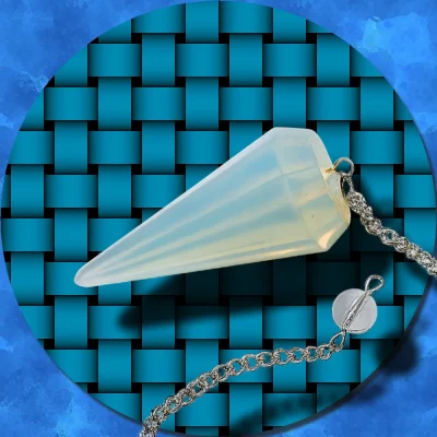 Opalite Crystal Dowsing Pendulum.