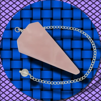 Rose Quartz Crystal Pendulum.