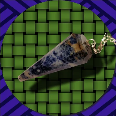 Sodalite Crystal Dowsing Pendulum.