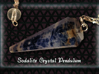 Sodalite Crystal Dowsing Pendulum