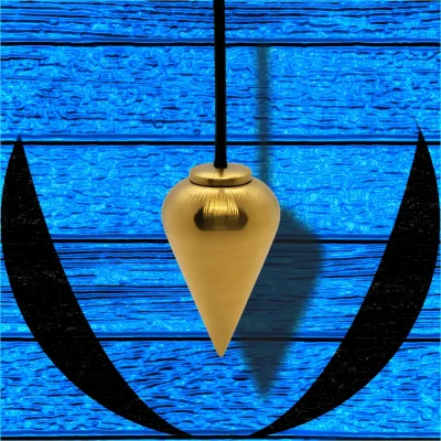Pendulums 63 Teardrop Simple Brass Dowsing Pendulum.