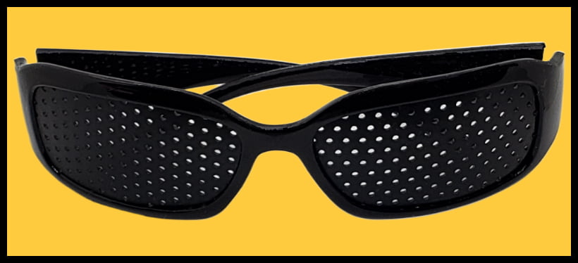 Pinhole Glasses Sports Style for Near and Farsighted Vision.