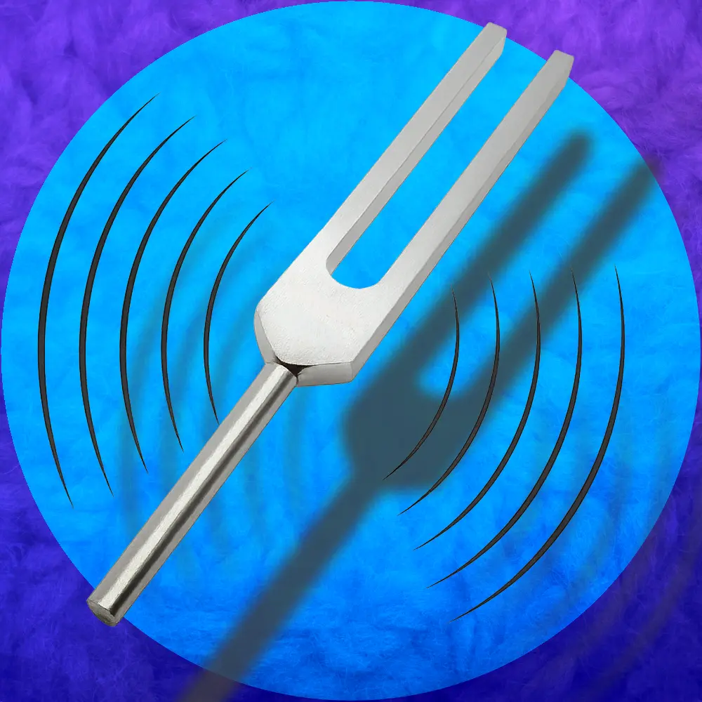 Specialty Products – Tools for Further Wellness 6 DNA Tuning Fork Vibrating.