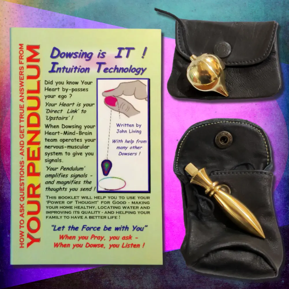 Specialty Products – Tools for Further Wellness 7 Dowsing Accessories - Books & Pendulum Pouches.