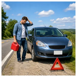 Stranded Driver with Empty Gas Can 01b